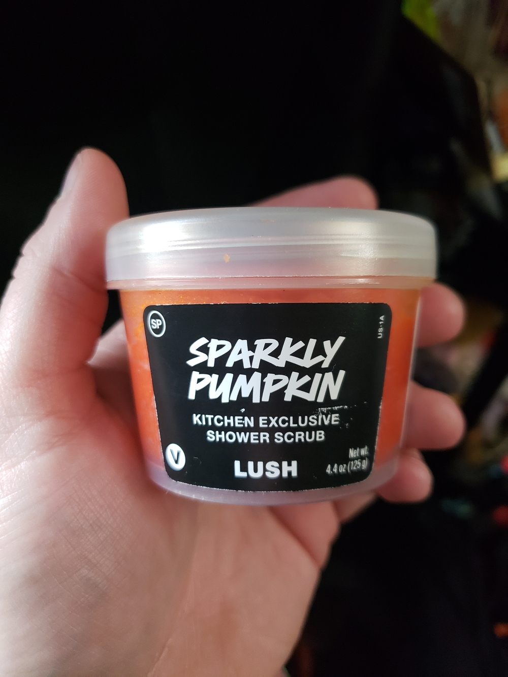 Lush Sparkly Pumpkin Orange Shower Scrub - Bright Orange New